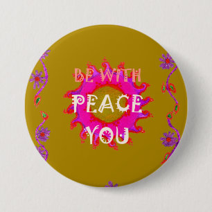 Inspirational Peace Be With You Vector Design Art Button