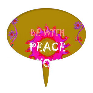 Inspirational Peace Be With You Vector Design Art Cake Topper