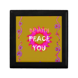 Inspirational Peace Be With You Vector Design Art Jewelry Box