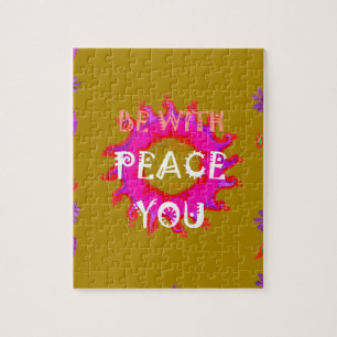 Inspirational Peace Be With You Vector Design Art Jigsaw Puzzle