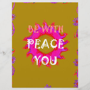 Inspirational Peace Be With You Vector Design Art Letterhead