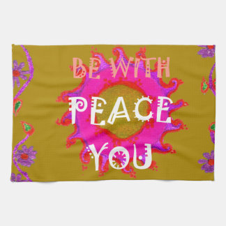 Inspirational Peace Be With You Vector Design Art Towel