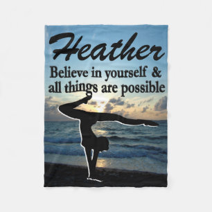 INSPIRATIONAL PERSONALIZED GYMNASTICS BLANKET