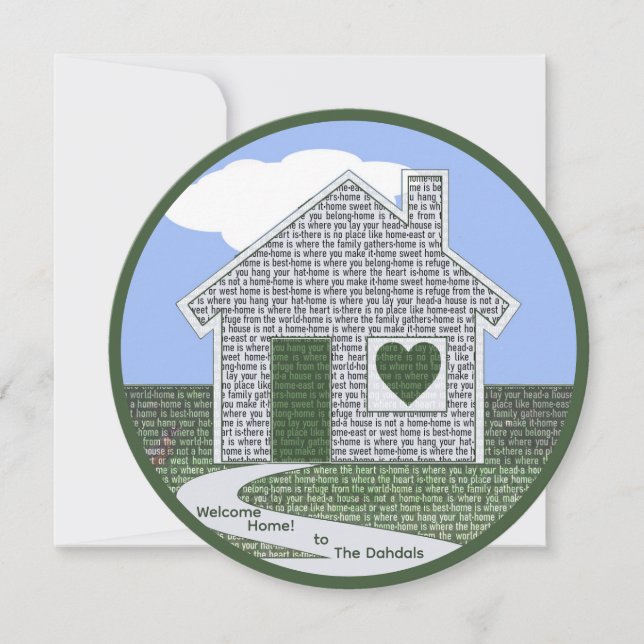 Inspirational Personalized Round Homeowner Card (Front)
