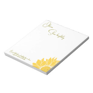 Inspirational personalized Shine Brightly Girl Notepad