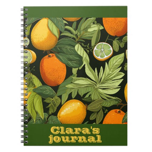 Inspirational Personalized student orange Notebook
