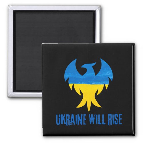 Inspirational Phoenix Rising Ukraine Colors  Magnet