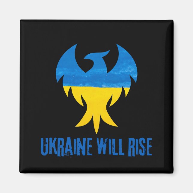 Inspirational Phoenix Rising Ukraine Colors  Magnet (Front)