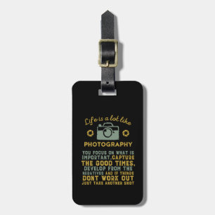Inspirational Photographer Develop From Negative Luggage Tag