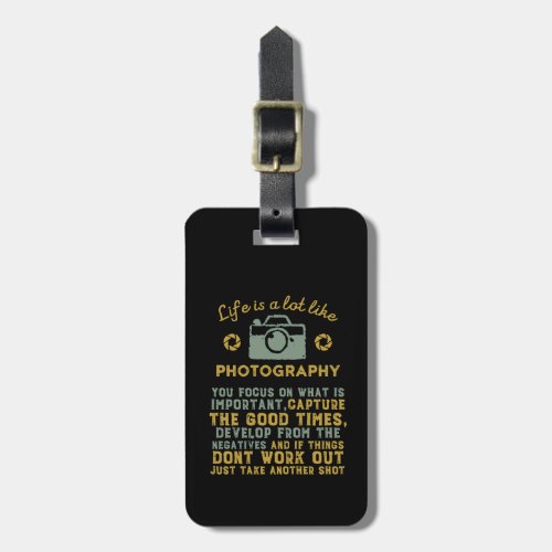 Inspirational Photographer Develop From Negative Luggage Tag