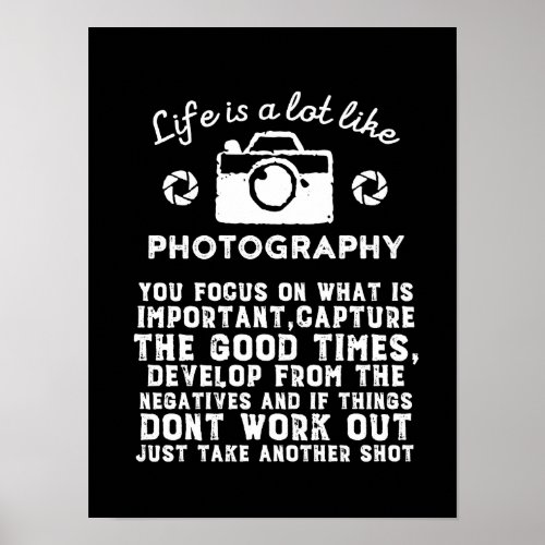 Inspirational Photographer Life Like Photography Poster