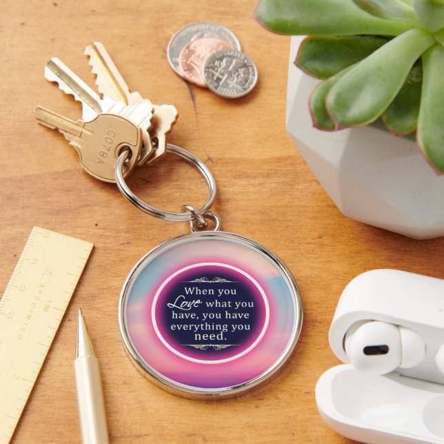 Inspirational Pink Cloud Keychain (Desk)