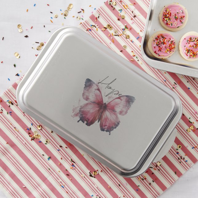 Inspirational Pink Hope Butterfly Cake Pan (In Situ)