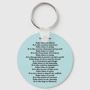 Inspirational Poem Keychain
