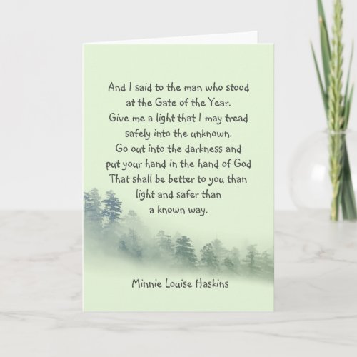 Inspirational Poem Put your Hand in God Card
