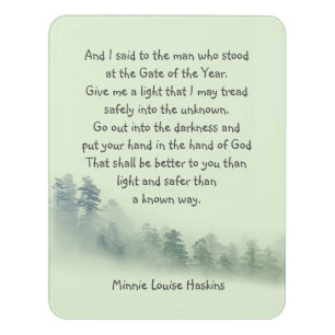 Inspirational Poem Put your Hand in God Door Sign
