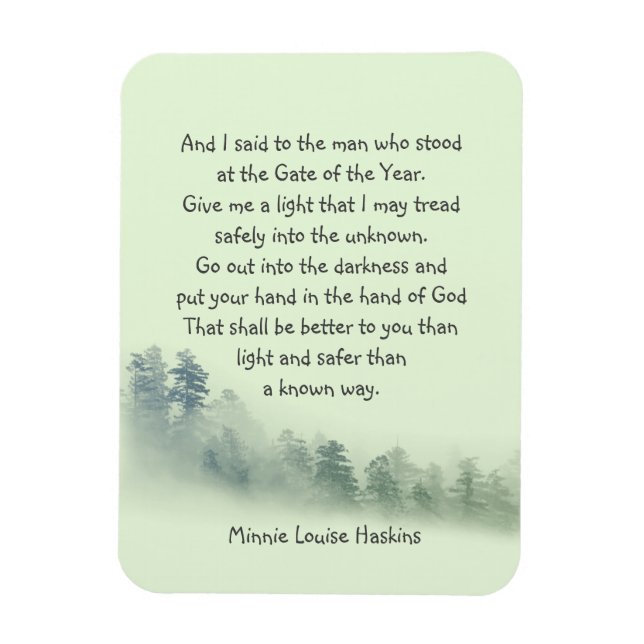 Inspirational Poem Put your Hand in God Magnet (Vertical)