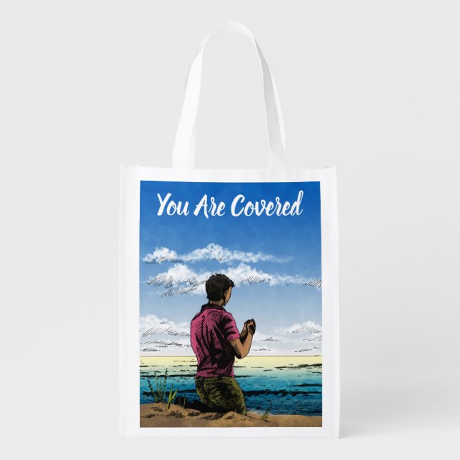 Inspirational Poem Reusable Grocery Bag (Front)