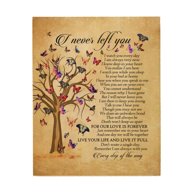 Inspirational Poem With  Wood Wall Art Decor (Front)