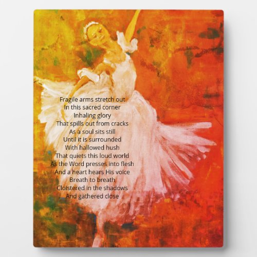 Inspirational poetry for your heart plaque