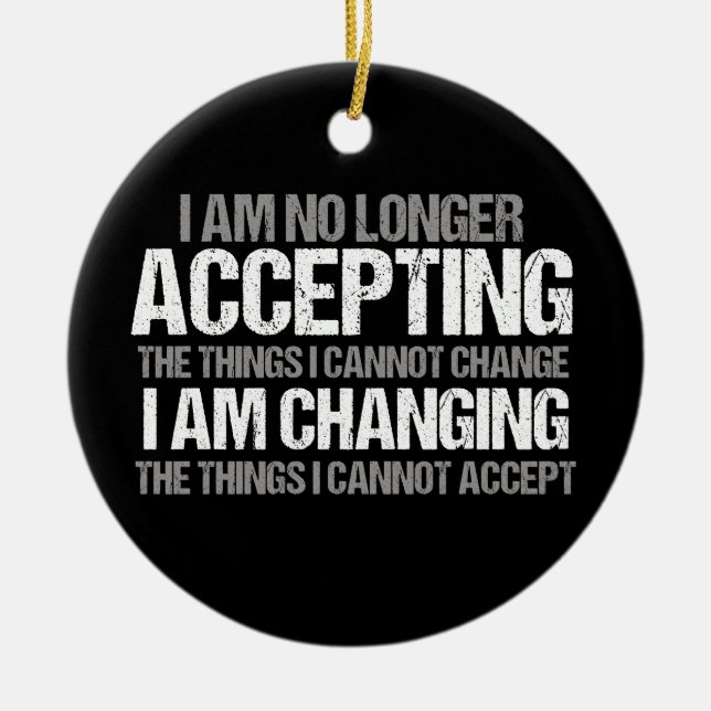 Inspirational Political Activist Change Quote Ceramic Ornament (Front)