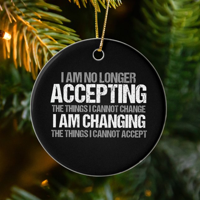 Inspirational Political Activist Change Quote Ceramic Ornament (Creator Uploaded)