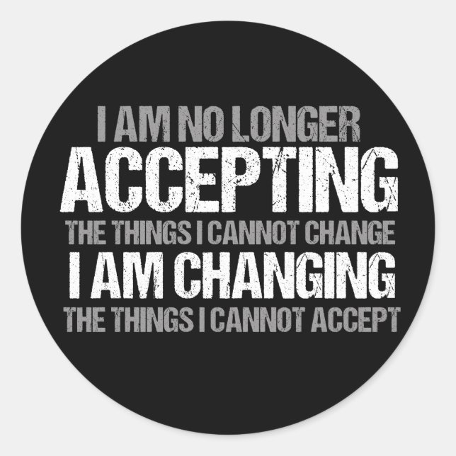 Inspirational Political Activist Change Quote Classic Round Sticker (Front)