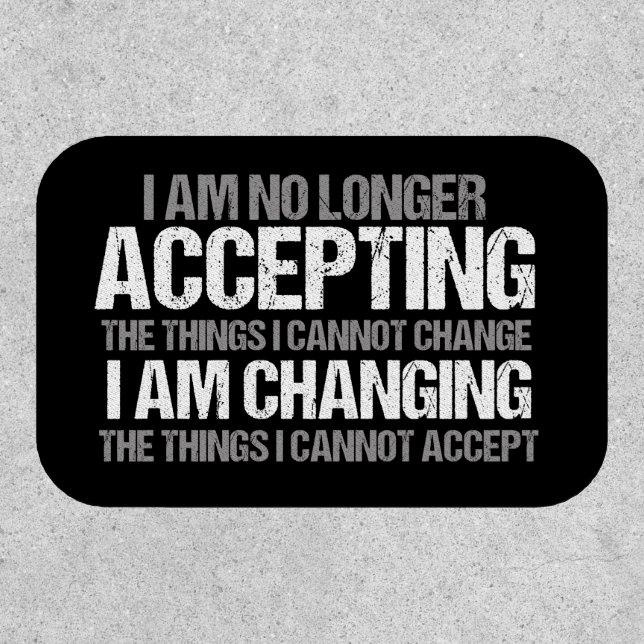 Inspirational Political Activist Quote on Change Patch (Front)