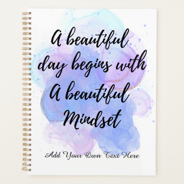 Inspirational Positive Empowering Typography Quote Planner (Front)