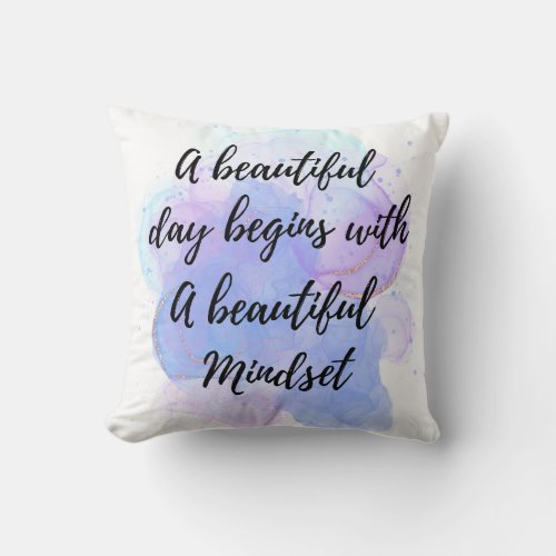 Inspirational Positive Empowering Typography Quote Throw Pillow