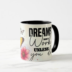 Inspirational/Positive Floral Quote Wrap Mug
