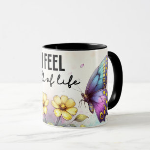 Inspirational/Positive Floral Quote Wrap  Mug