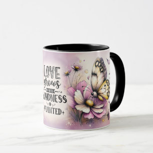 Inspirational/Positive Floral Quote Wrap  Mug