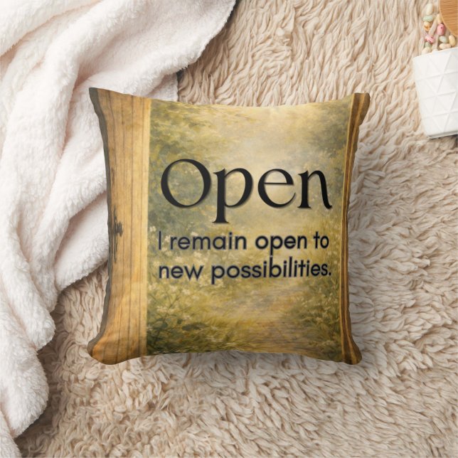 Inspirational Positive Mindset Decor Throw Pillow (Blanket)