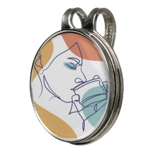 Inspirational Positive Quote Modern Typography Pos Golf Hat Clip