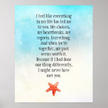 Inspirational Positive Relationship Quote Beach Poster