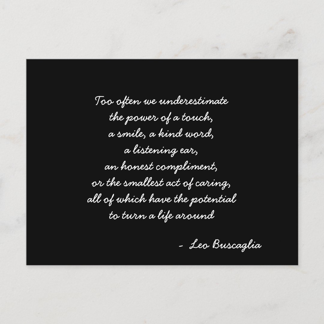 Inspirational Postcard quote Zazzle