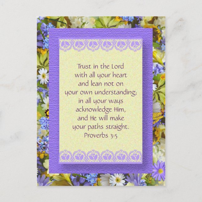 Inspirational Postcard - Trust in God - (Front)