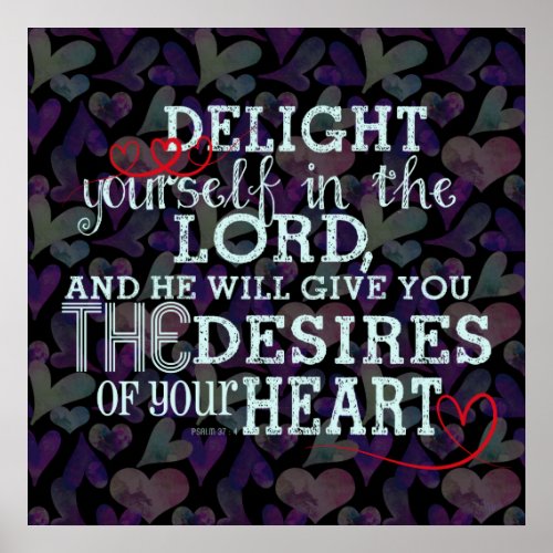 Inspirational Poster Delight Yourself In the Lord