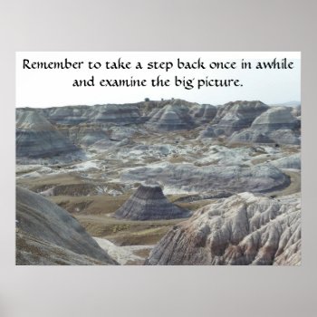 Inspirational Poster Take A Step Back by FloralZoom at Zazzle
