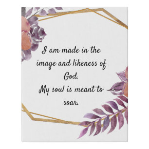 Inspirational Prayer Empowering Motivational Faux Canvas Print
