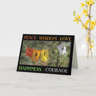 Inspirational Prayer Flags  Card