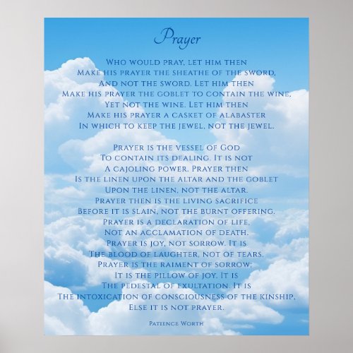 Inspirational Prayer Poem Poster