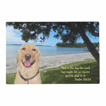 Inspirational Pretty Scene With Lab Placemat by myrtieshuman at Zazzle