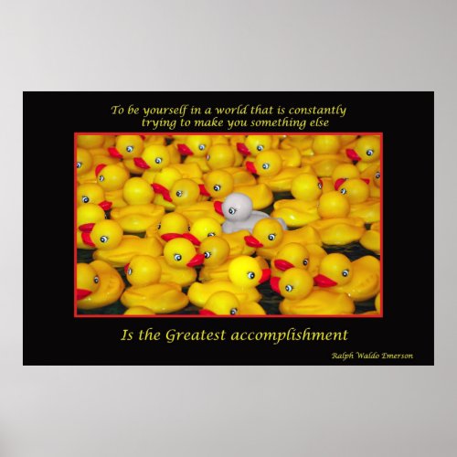 Inspirational print of rubber duckies