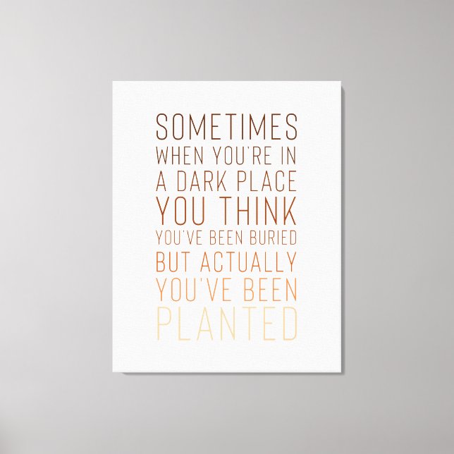 Inspirational Print on Canvas  (Front)