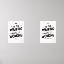 ✨ Inspirational Print Set – “In the Waiting God is