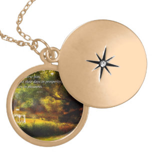 Inspirational - Prosperity - Job 36-11 Locket Necklace