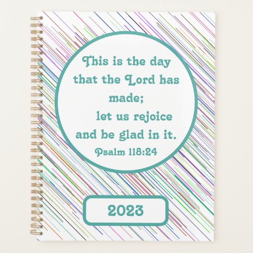 Inspirational Psalm 11824 Christian Multi_Colored Planner