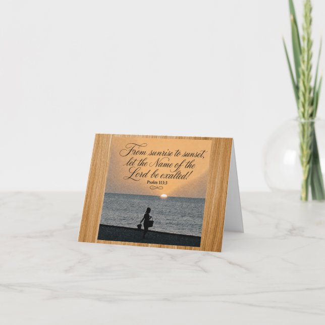Inspirational Psalm 133:3 folding card (Front)
